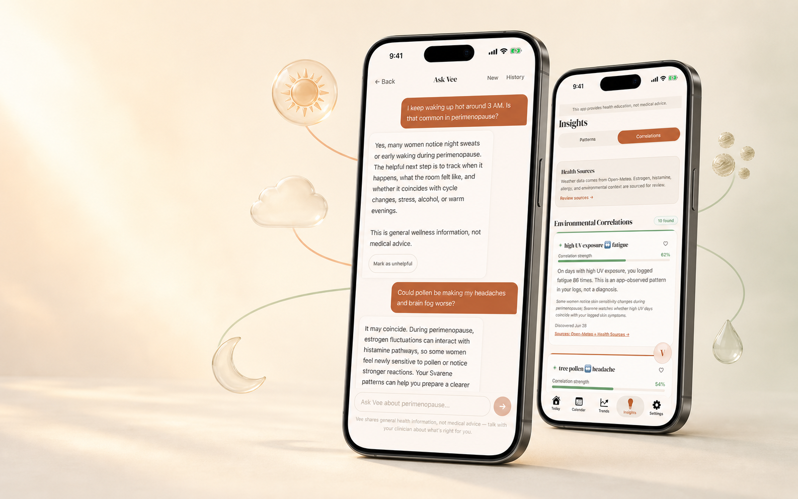 Svarene environmental context beside an Ask Vee conversation